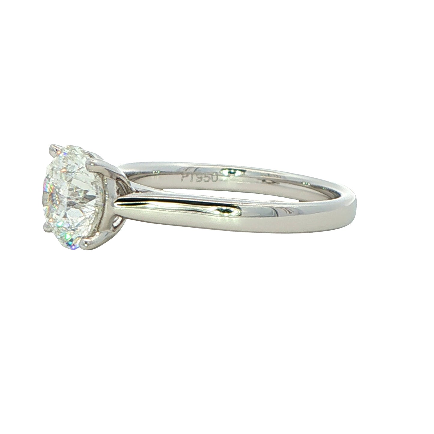 Round Brilliant cut diamond solitaire ring - 1.70cts