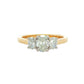 Yellow Gold Oval Shaped Diamond 3 Stone Ring - 0.90cts Gardiner Brothers
