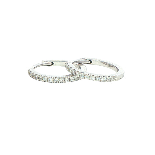 Round Brilliant Cut Diamond Hoop Earrings