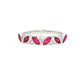 Marquise shaped ruby and round brilliant cut diamond dress ring
