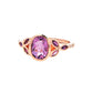 Amethyst Cluster and Diamond Vintage Style Dress Ring