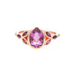Amethyst Cluster and Diamond Vintage Style Dress Ring Gardiner Brothers