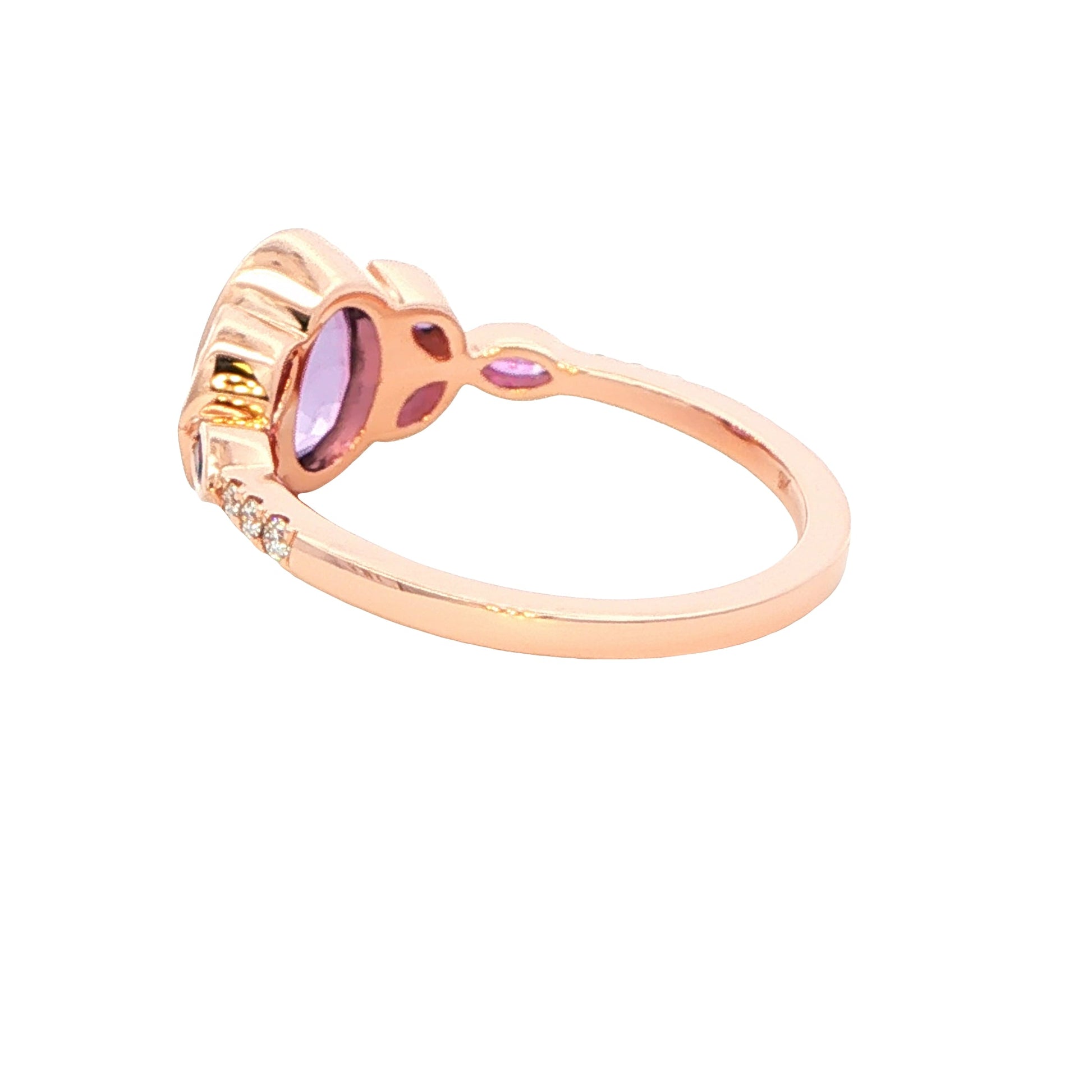 Amethyst Cluster and Diamond Vintage Style Dress Ring Gardiner Brothers