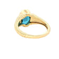 Oval Shaped London Blue Topaz patterned dress ring
