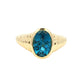 Oval Shaped London Blue Topaz patterned dress ring Gardiner Brothers