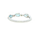 Pear Shape Swiss Blue Topaz and round brilliant cut diamond dress ring