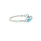 Pear Shape Swiss Blue Topaz and round brilliant cut diamond dress ring
