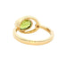 Oval shaped Peridot and round brilliant cut diamond dress ring