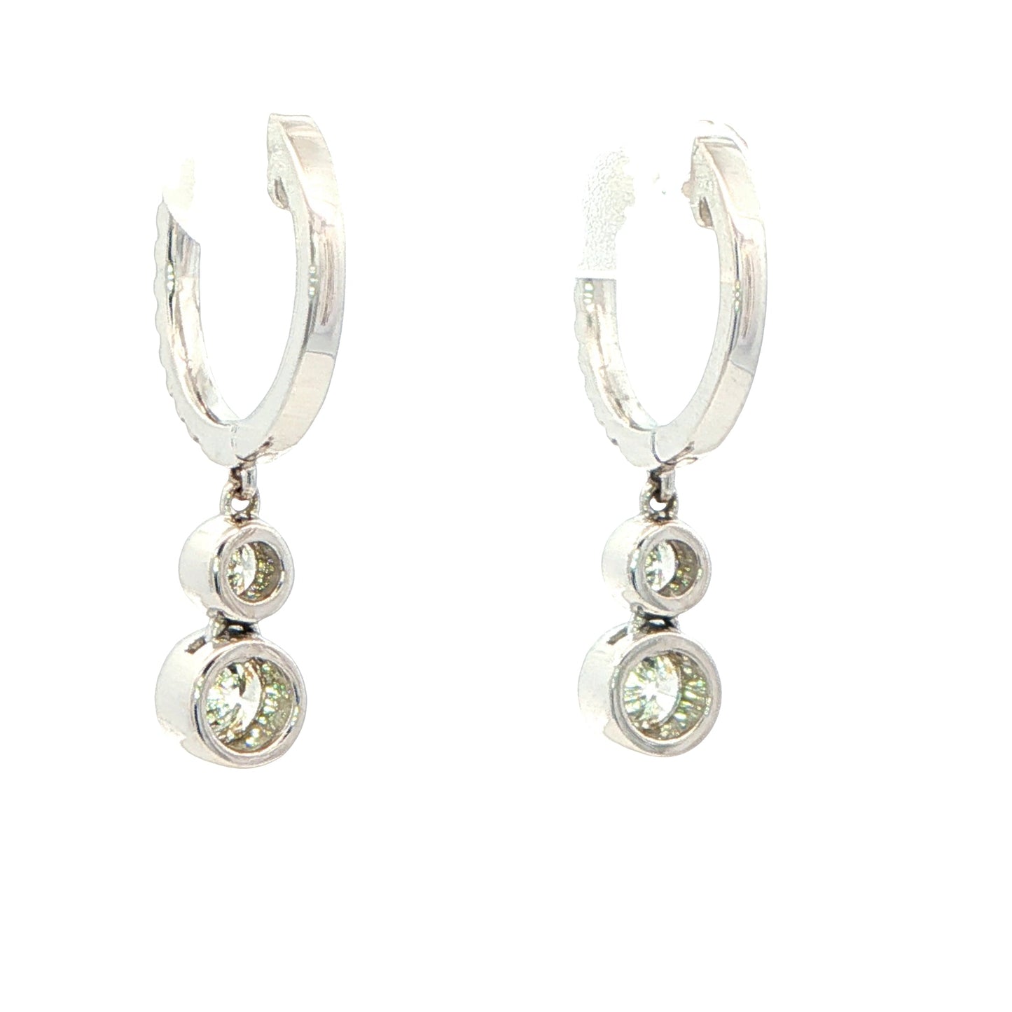 Diamond Hop earrings with a diamond drop