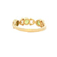 Peridot and round brilliant cut diamond dress ring