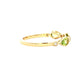 Pear Shaped Peridot and round brilliant cut diamond dress ring