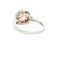 Morganite and Round Brilliant cut Diamond Halo Style Ring Gardiner Brothers