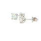 ROUND BRILLIANT CUT DIAMOND SOLITAIRE EARRINGS - 1.60cts