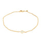 Yellow Gold Single round brilliant cut diamond bracelet
