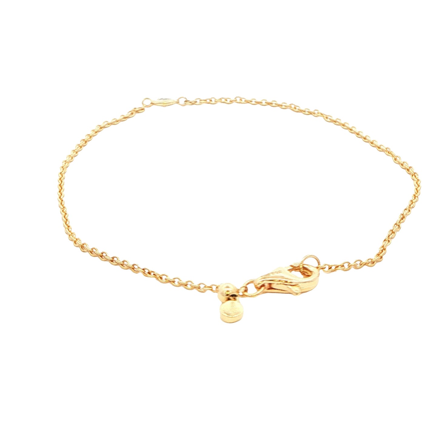 Yellow Gold Single round brilliant cut diamond bracelet