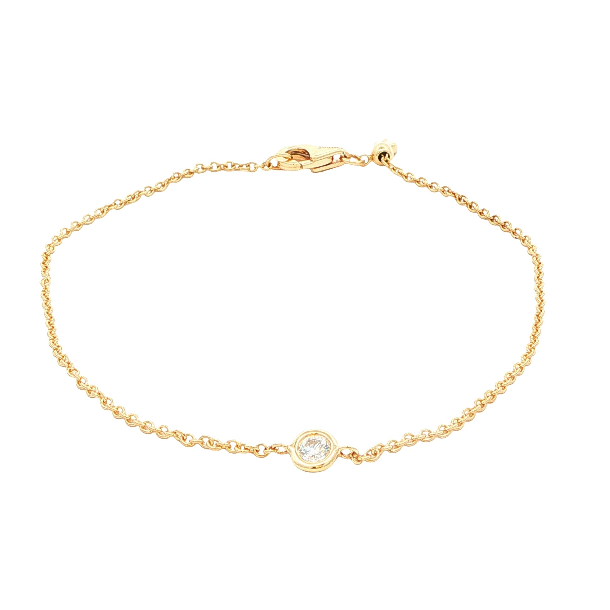 Yellow Gold Single round brilliant cut diamond bracelet Gardiner Brothers