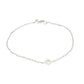 White gold single round brilliant cut diamond bracelet