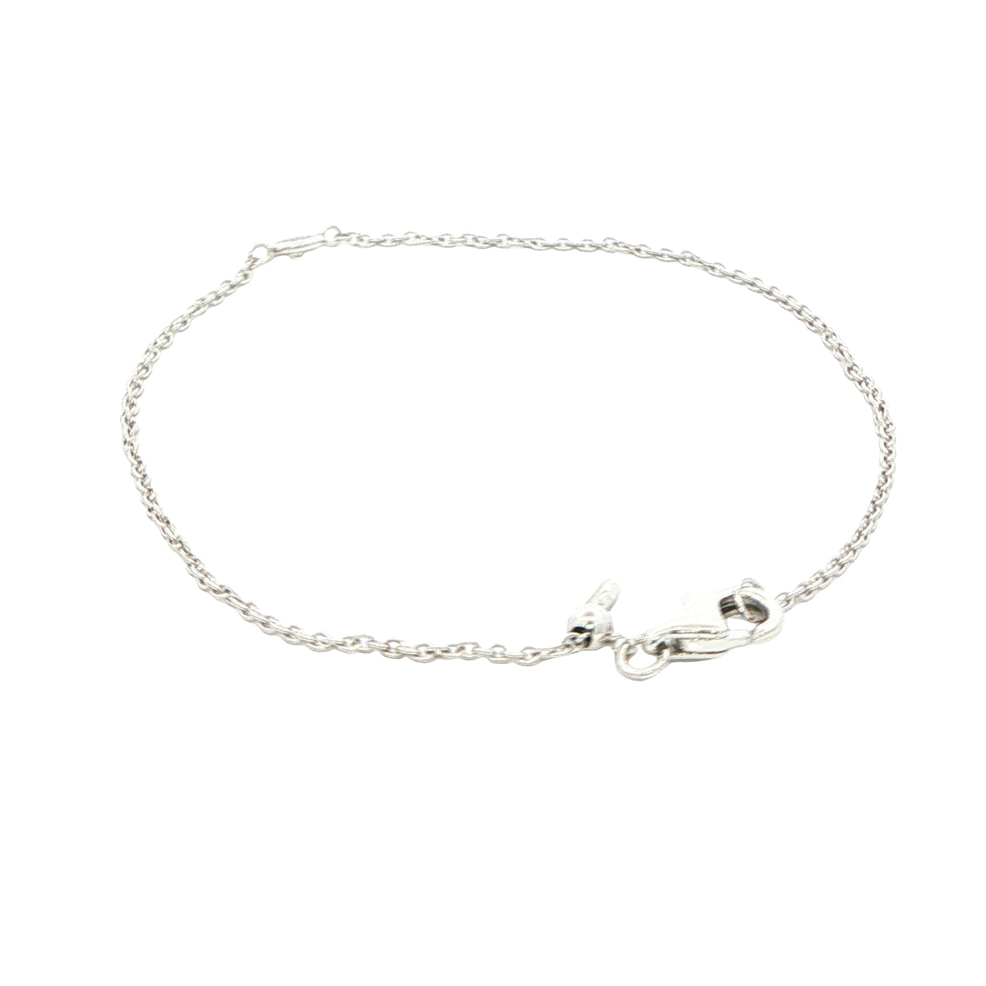 White gold single round brilliant cut diamond bracelet Gardiner Brothers