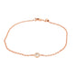Rose Gold single round brilliant cut diamond bracelet