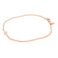 Rose Gold single round brilliant cut diamond bracelet