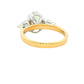 Lab Grown oval and pear shaped diamond 3 stone ring - 2.42cts