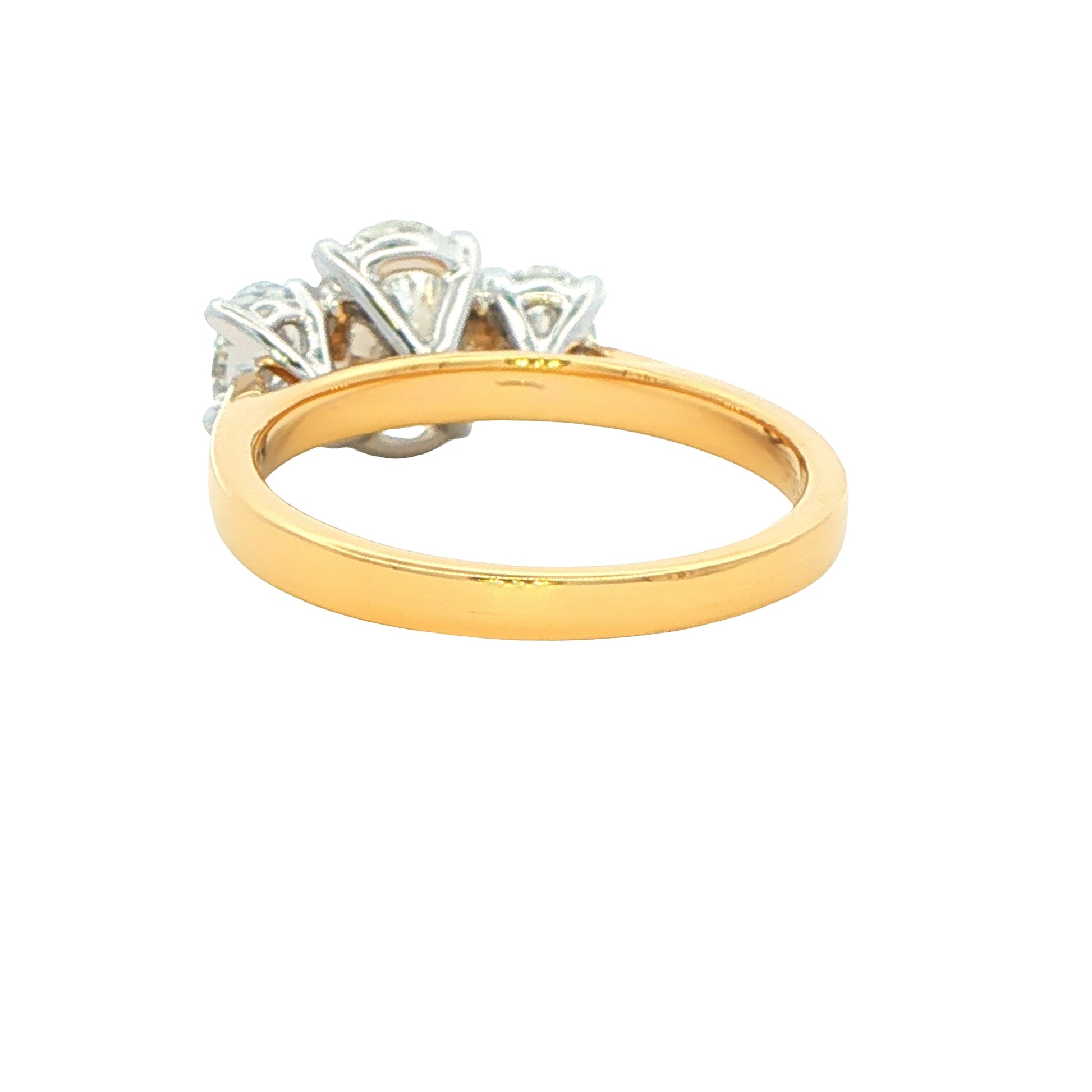 Lab Grown oval shaped diamond 3 stone ring - 1.86cts Gardiner Brothers