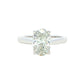Lab Grown Oval Shaped Diamond Solitaire Ring - 2.02cts