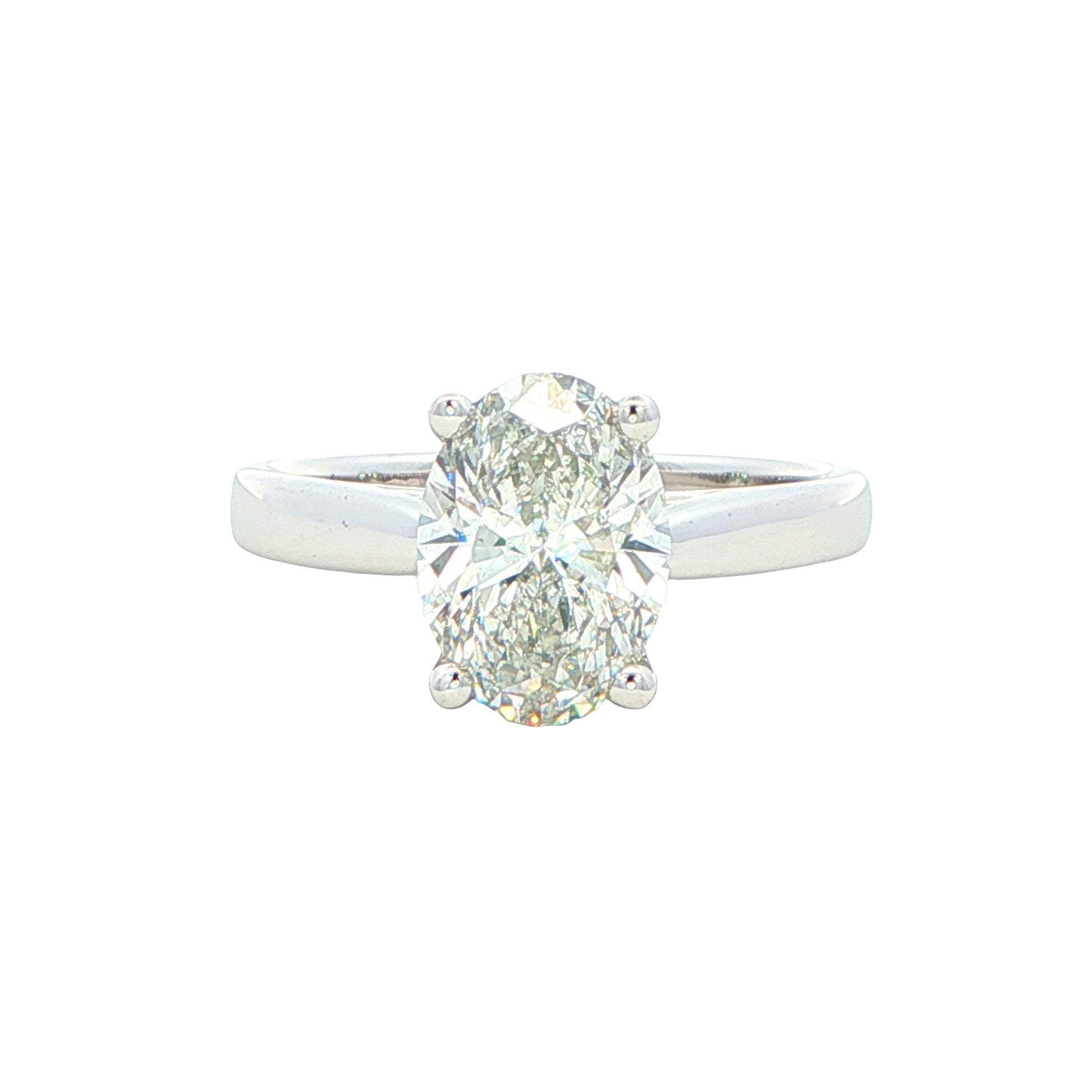 Lab Grown Oval Shaped Diamond Solitaire Ring - 2.02cts Gardiner Brothers