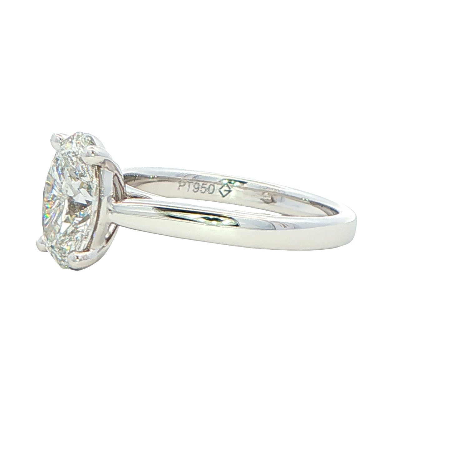 Lab Grown Oval Shaped Diamond Solitaire Ring - 2.02cts Gardiner Brothers