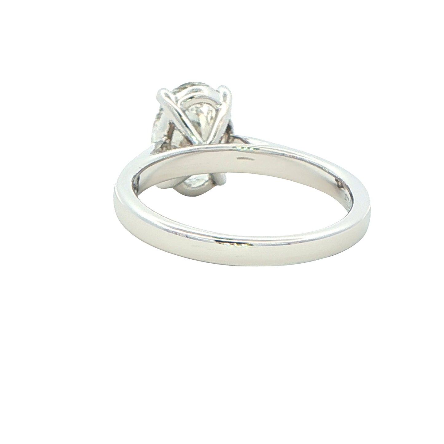 Lab Grown Oval Shaped Diamond Solitaire Ring - 2.02cts