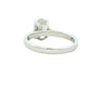 Lab Grown oval shaped diamond solitaire ring with a hidden halo - 1.58cts