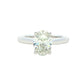 Lab Grown oval shaped diamond solitaire ring with a hidden halo - 1.58cts Gardiner Brothers
