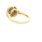 London Blue Topaz and Diamond Halo Ring