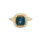 London Blue Topaz and Diamond Halo Ring Gardiner Brothers