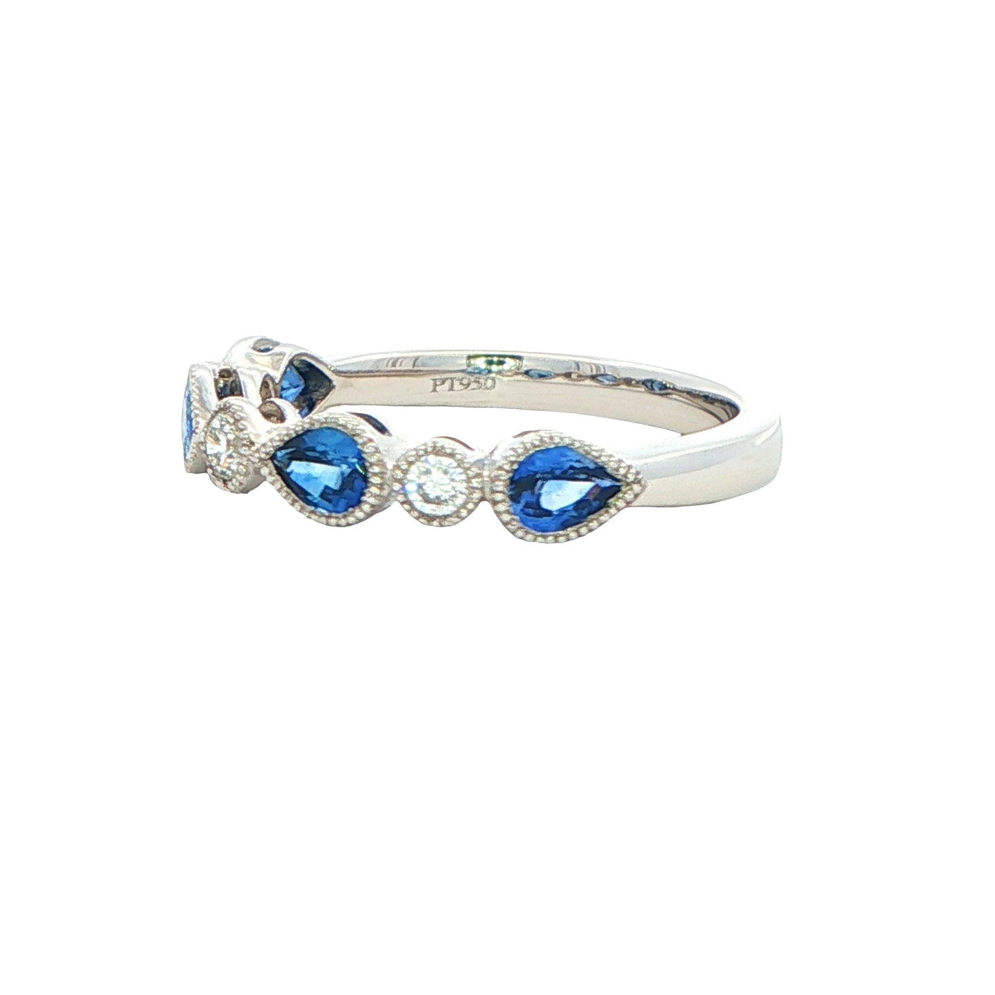 Sapphire and Diamond Vintage Style Eternity Ring Gardiner Brothers