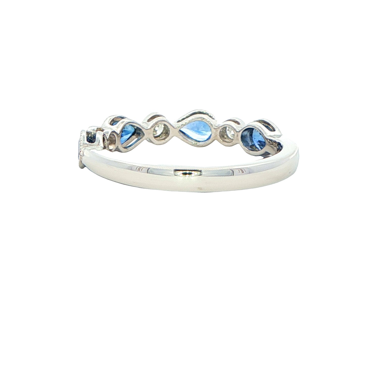 Sapphire and Diamond Vintage Style Eternity Ring