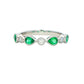 Emerald and Diamond Vintage Style Eternity Ring