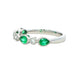 Emerald and Diamond Vintage Style Eternity Ring