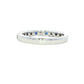 Square Sapphire and round brillinnt cut diamond eternity style ring