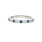 Square Sapphire and Diamond Vintage Style Eternity Ring Gardiner Brothers