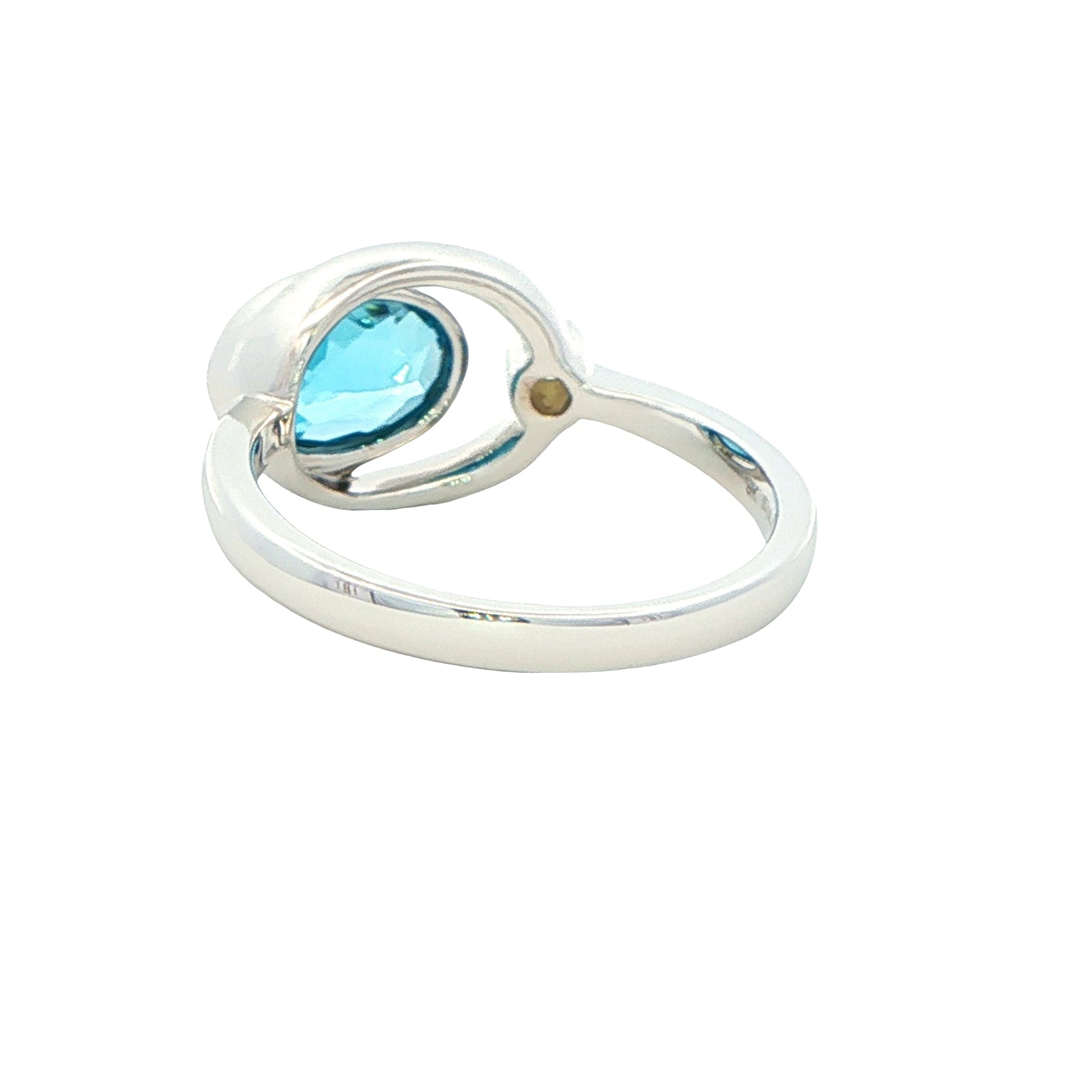 Oval shaped Topaz and round brilliant cut diamond ring Gardiner Brothers