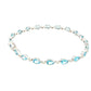 Pear Shaped Topaz and round brilliant cut diamond bracelet