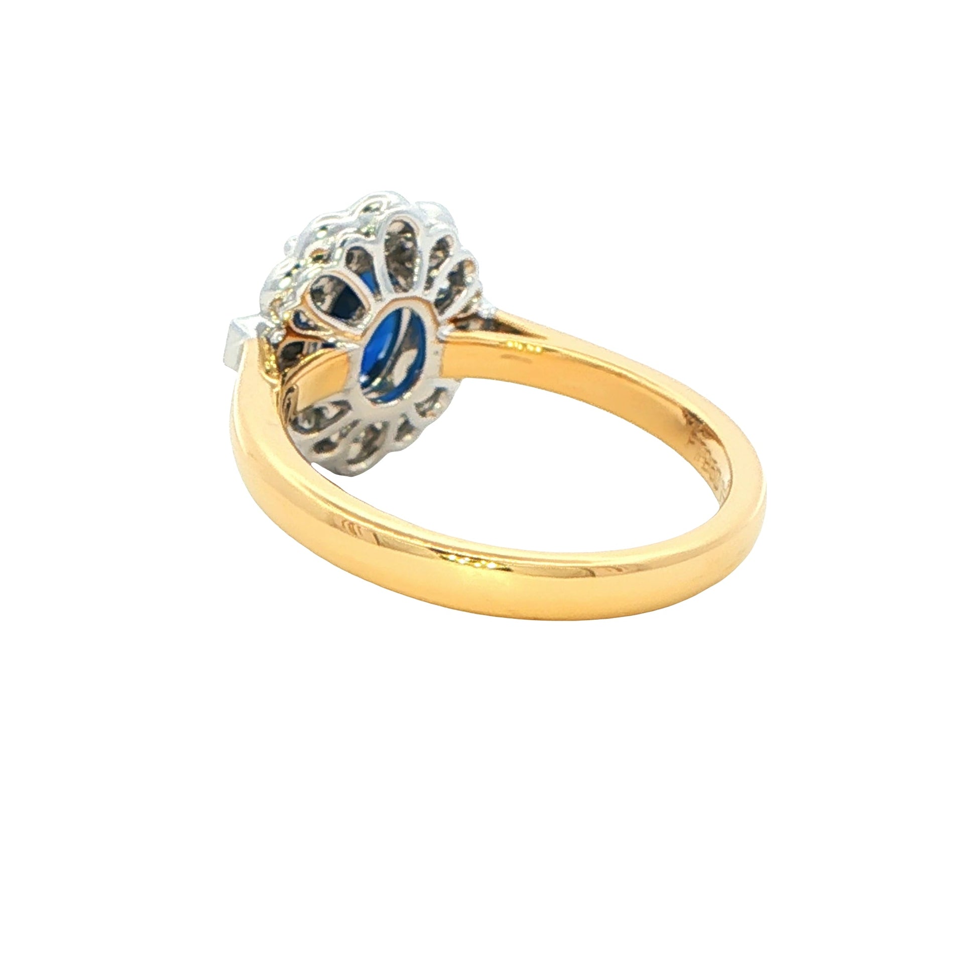 Sapphire and Diamond Fancy Cluster Style Ring Gardiner Brothers