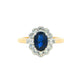 Sapphire and Diamond Fancy Cluster Style Ring Gardiner Brothers