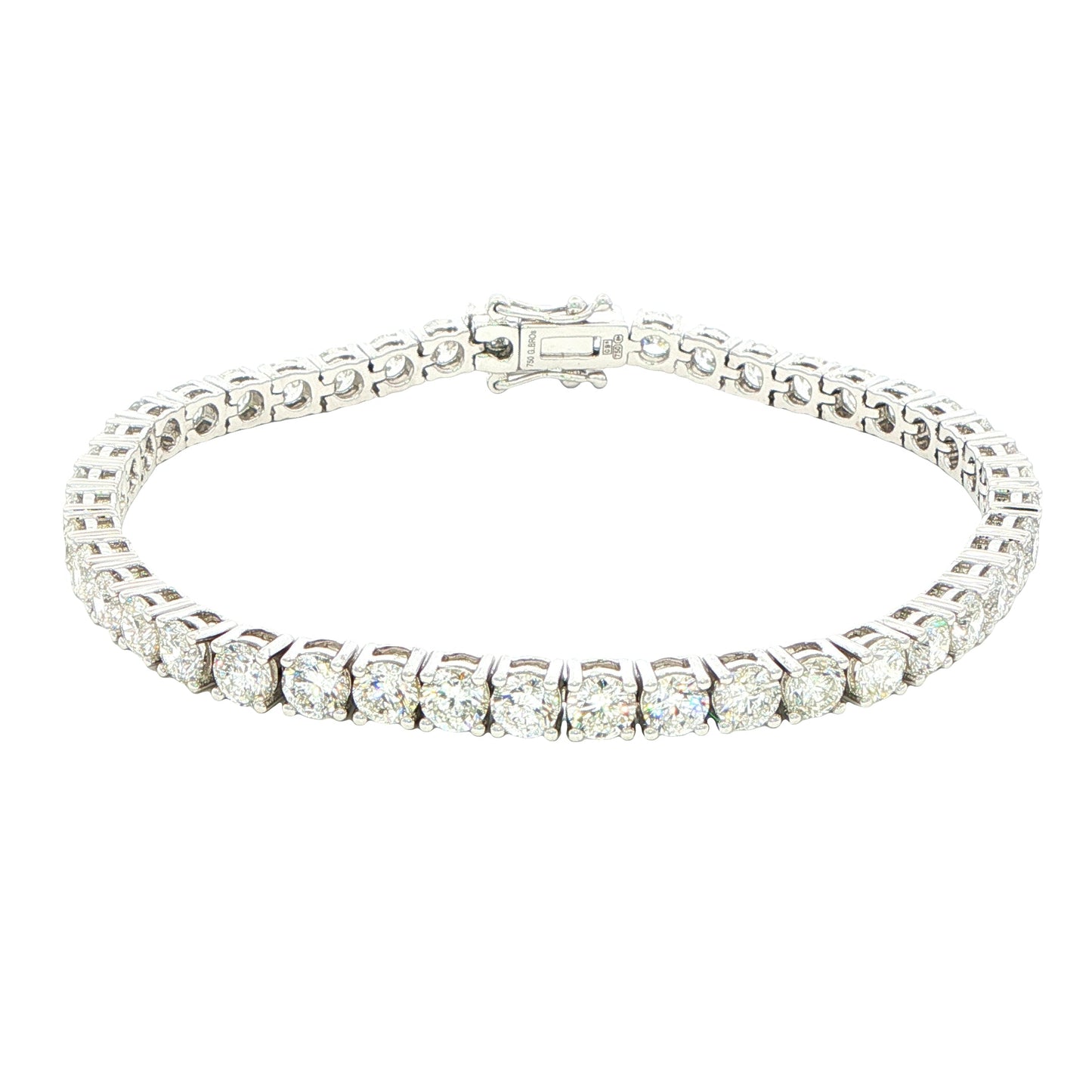 Round Brilliant cut diamond tennis bracelet - 10.94cts