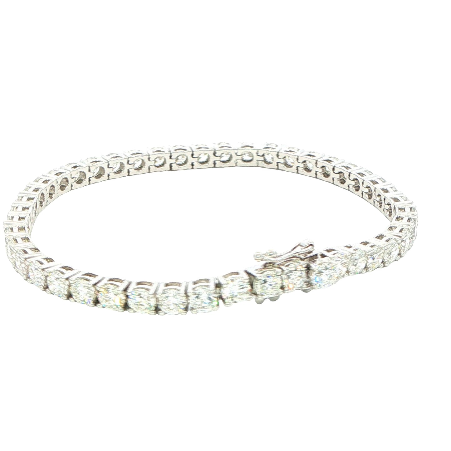 Round Brilliant cut diamond tennis bracelet - 10.94cts