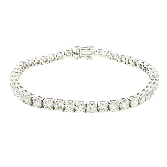 Round Brilliant cut diamond tennis bracelet - 10.94cts Gardiner Brothers