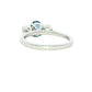 Oval shaped Aquamarine and round brilliant cut diamond 3 stone ring Gardiner Brothers