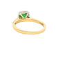 Tsavorite Garnet and round brilliant cut diamond halo cluster ring Gardiner Brothers