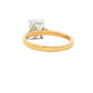 Yellow Gold Elongated Cushion shaped diamond solitaire ring - 2.02cts Gardiner Brothers